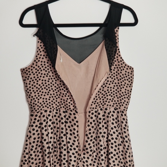 LC Lauren Conrad Black and Tan Polka Dot Dress - Picture 5 of 7